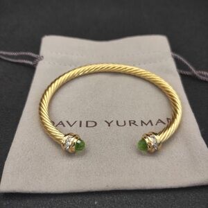 David Yurman 5MM light green diamond bracelet